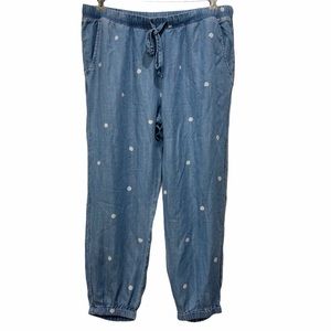 CLOTH & STONE Chambray Drawstring Pants Large